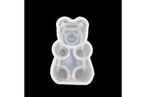 RK-HYTQWR Gummy Bear Candy Silicone Mold Cake Chocolate Fondant Resin Pendant Jewelry Diy,S Gummy Bear Mould,Transparent