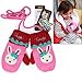 Moolecole Cute Rabbit Warm Gloves Baby Boys Girls Toddler Children Kids Knitted Mitten Gloves Pink
