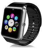 Smartwatch Android, DeYoun® Handy Uhr Bluetooth Smartwatch Uhr Fitness Armband mit Kamera SIM Karte Slot / NFC-Funktion für Samsung Galaxy S7 Edge S6 / S5 HTC LG Sony Huawei Android Telefon IPhone IOS [ Tlweise Fnktionen ]