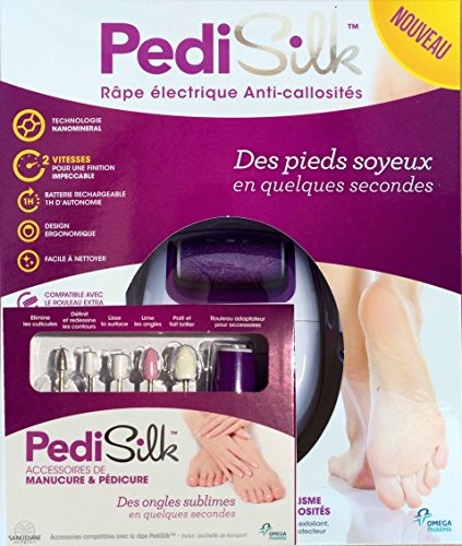 PediSilk - Kit Manucura & Pedicura - Clenosan LIMA eléctrica antidurezas + ACCESORIOS de Manicura & Pedicura - Completa el cuidado de tus pies y consigue unas uñas perfectas