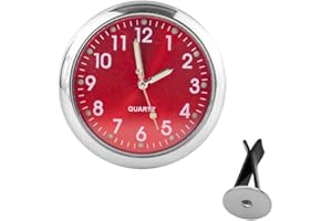 COONE Stick on Dashboard Car Clock with Clip, Luminous Mini Tiny Analog Quartz Air Vent Clocks, Self Adhesive Automotive Vent Clocks Watch for Dashboard Boat Bike Home