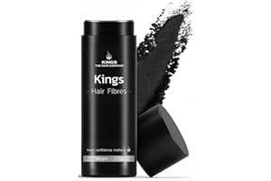 KINGS THE HAIR COMPANY Kings Hair Fibres (Pack of 1 BLACK) | Hair Powder for Thinning Hair 27.5g Bottle | Makes Thin Hair Look Thicker in Seconds | Hair Loss Concealer For Women & Men