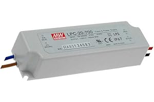 MEANWELL Mean Well lpc-20 – 700 AC/DC LED Fuente de alimentación, Clase II, lpc-20 Series, 90 V, 264 V, 21 W, 700 mA, 30 V