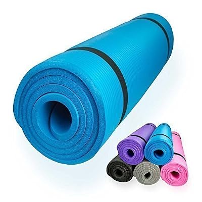 diMio Tapis de Yoga / Pilates 185 x 60 cm 5 couleurs au choix 2 épaisseurs Antidérapant - Bleu clair - 185 x 60 x 1 cm