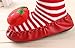 Moolecole Baby Boy Girl Toddlers Kids Indoor Slippers Shoe Socks Moccasins ANTI Skid Red Strawberry Cute Floor Stocking 16cm