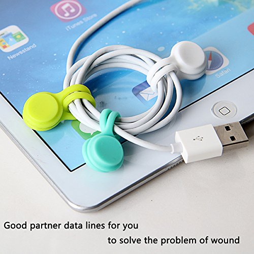 Magn  tico auriculares Winder  joseche 8  pcs magn  tico cable Winder Wrap para auriculares FECHA USB Cable  lindo Candy Color Generic suave de silicona organizador de cable de auriculares Cable para iPhone iPad Samsung  tambi  n se puede utilizar como marcadores llavero  color Magnetic  8PCS 