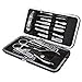 BestFire 12 in 1 High Quality Stainless Steel Manicure Pedicure Ear Pick Nail-Clippers Set ,Finger Toe Nail Cutter Personal Manicure Nail Scissors Set Nail Clipper Ear pick Grooming Pedicure Kits