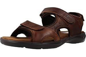 Fluchos - Sandalia de Hombre - Modelo Dozer - Sandalia de Piel - Cierre con Velcro - Color Marrón - Distintas tallas y Colores
