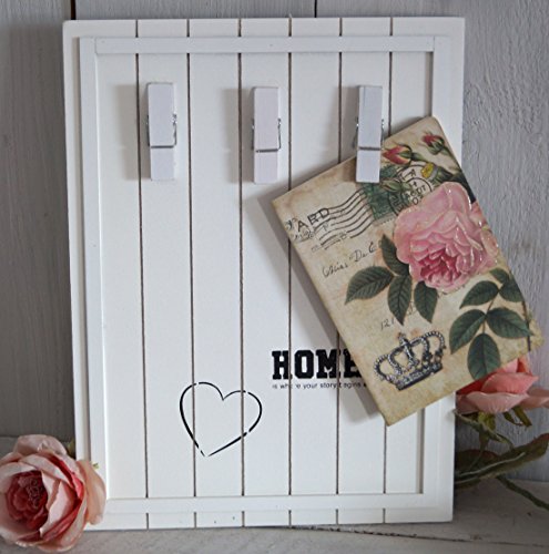 Memoboard im Landhausstil mit Herz – HOME – 40cm - 2