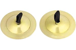 Longyitrade Belly Dance Finger-Becken aus langlebigem Messing, 1 Paar als Musikinstrument Zubehör goldfarben