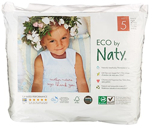Naty by Nature Babycare - Culottes d'Apprentissage Écologiques Jetables - Taille 5 Junior - Poids: 12-18 Kg - 20 Couches