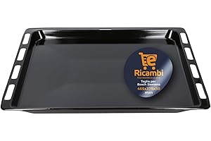 eRicambi® Teglia Forno Smaltata 46,5x37,5x2,9 cm - Compatibile con Bosch HBA23B150J, Siemens HB23AB550E, Neff B15P42N0, Constructa CF1M00050