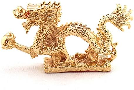 DZ-10 FENG SHUI GOLDEN DRAGON GRASPING BALLFOR POWER AND SUCCESS