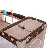 LCP Kids Kinder Reisebett höhenverstellbar Babylaufstall faltbar mit Wickelauflage - 3