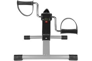 YJIIJY Mini Cyclette da Casa Pedaliera Pieghevole, Esercitatori Pedaliera Cyclette Fitness per Riabilitativa,Braccia e Gambe Pedaliera Regolabile Digitale Mani e Piedi Pedale con LCD Display