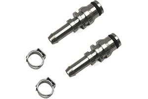 DONKIVVY 4.443-019.0 Lot de 2 raccords de tuyau en acier inoxydable pour nettoyeur de tapis Karcher Puzzi 8/1 10/1 100 200 300 400