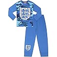 Boys England Football Team Blue Camouflage Long Pyjama Set