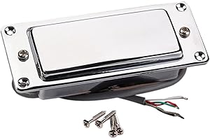 RuiJOTWAT Mini Humbucker LP Guitar Neck Bridge Pickup for Les Paul, Echo Organ, Cigar Box Guitar-Chrome