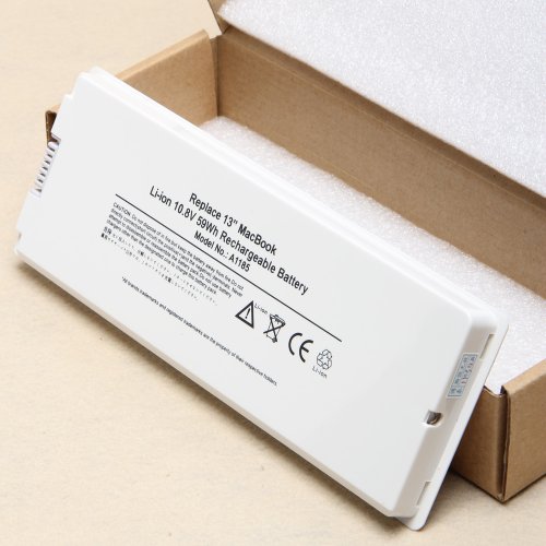 Lumsing Notebook Batterie Laptop Akku 10.8V 5600mAh Ersatzakku Für Apple MacBook 13″ Serien, A1181, A1185, MA561,MA561FE/A,MA561G/A,MA561J/A, MB061*/A, MB061B/A, MB061CH/A 13.3-inch, Wie Original Laptop Batterie Akku 60Wh Weiß - 9