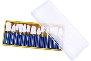 PREAMER 12 piezas de fieltro de lana montado en mandril, cabezal de pulido, ruedas de pulido compatibles con la mayoría de herramientas giratorias, accesorios de joyería