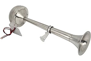 BHDK Tromba d'aria a tromba singola, 328DB Tromba d'aria per camion 12V 30W Tromba d'aria per camion elettrico Installazione facile Tromba d'aria universale per auto in acciaio inossidabile per treno Suv