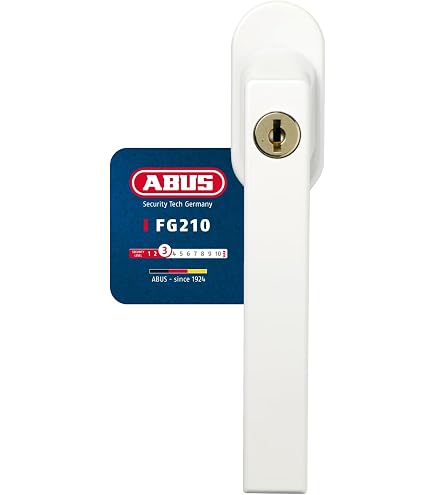 Maniglia Finestra Con Blocco Antifurto ABUS FG300 - Serratura A Pressione, Chiave Maestra, Sicurezza Livello 5