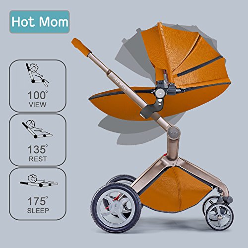 Hot Mom Kombikinderwagen 2016 Fashion mit Wickeltasche und Fußsack, Braun - 7