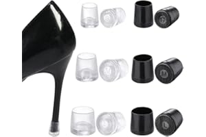 EIROVYA EIR 6 Pares Protector de Tacón Alto,Cubretacones Bodas,Protectores Zapatos de Mujer Tacos Tapones,Tacón de Aguja Cubre Tapones,Protector Tacones Cesped Boda,para Uso Diario Boda Ocasiones Formales