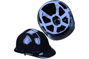 SUPREMETTF SUPREMLY TOUGH Hard Hat, Safety Helmet, Hard Hats Construction, Hardhat, PPE, Construction Helmet, Mens Womens Childs Multi-Position 6-Point Adjustable, Builders, Work Safety Equipment & Gear (Black)