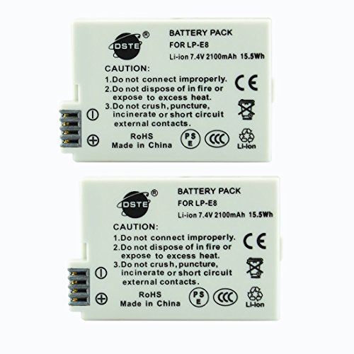 DSTE 2-Pack Rechange Batterie pour Canon LP-E8 EOS 550D 600D 650D 700D Kiss X4 Kiss X5 Kiss X6i X7i Rebel T2i T3i T4i T5i reviews DSTE 2-Pack Rechange Batterie pour Canon LP-E8 EOS 550D 600D 650D 700D Kiss X4 Kiss X5 Kiss X6i X7i Rebel T2i T3i T4i T5i
