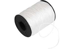 KBNIAN 150 Verges Corde d'Ombrage Tressé, Diamètre 1 mm Cordon Blanc en Polyéthylène pour Stores Vénitien Rideau Lamelle Aluminium Store Persienne Plante de Jardinage et de l'Artisanat