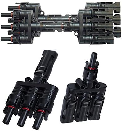 3 x Pairs 1 T Solar MC4 Branching Out Connector Female Plug Connector UV Resistance H4 Set