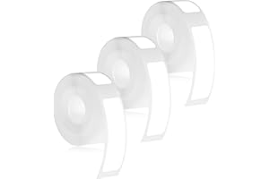 Nogeqi 3 rotoli di etichette bianche per Phomemo D30/D32/D35/Q30/Q30S/Q31, 12 x 40 mm, Thermal Label Tape, nastro termico per etichette, per casa, ufficio, scuola, 160 nastri/rotolo