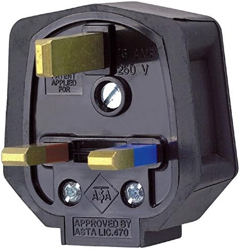 MK DURAPLUG RUBBER 13 AMP MAINS ELECTRICAL PLUG BLACK