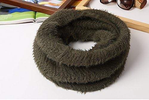 Scarf,Korean version Winter Solid color Couple Thicker Knitting Female 134 * 35cm ( Color : Green )