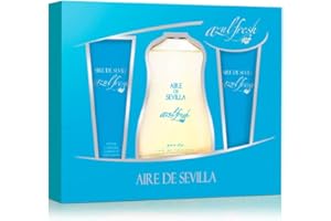 INSTITUTO ESPAÑOL Aire de Sevilla Set de Belleza Edición Azul Fresh - Crema Hidratante Corporal, Eau de Toilette, Gel Exfoliante