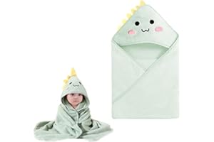 WeddHuis Accappatoio Neonato, Corallo Fleece, Asciugamano da Bagno con Cappuccio, Spugna Neonato Bagnetto