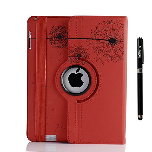 inShang ipad 2 H¨¹lle ipad 3 Cover f¨¹r Apple iPad 2/3/4, Edles PU Leder Tasche H¨¹lle Skins Etui Schutzh¨¹lle St?nder Smart Case f¨¹r Tablet iPad, Super Automatische Einschlaf-/Aufwach funktion, 360 Grad rotierende Schutzh¨¹lle mit Standfunktion + inShang Logo hochwertigen Stylus Eingabestift Stift
