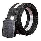 winwintom 2018 Grande Promotion Boucle En Plastique Imitation Nylon Ceinture En Toile Homme De Mode Ceinture En Automatique Boucle Ventilateurs Militaires Tactique (F, 110)