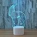 Produktbild Pferd Form 3D Musik Nachtlichter Lampe Bluetooth Lautsprecher 5 Farbwechsel Tischlampe Pferd Party Ambiente 3D Lampe Fernbedienung