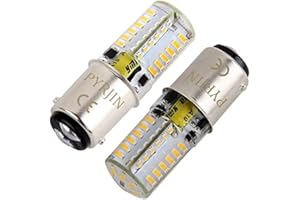 PYRJIN Ba15d Led Bulb 12V, PYJR Double Contact Bayonet Sbc, 5W Equivalent 35W, Made of Silicone, Quite Robust and Waterproof, Warm White 3000K, for Yacht, Interior, Rv, Camper Lighting. (Pack of 2)