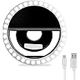 Generic Selfie Ring Light, Rechargeable Portable Clip-on Selfie Fill Light with Strong LED for Andriod and All Smart PhonesPhotography, Camera Video, Girl Makes up, Rotatable Flash Lamp (Black)