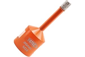 BGTEC Punte Elicoidali Diamantate a Secco per Piastrelle in Gres Porcellanato Mattone in Marmo Ceramico Con Filetto M14 Diametro 6mm