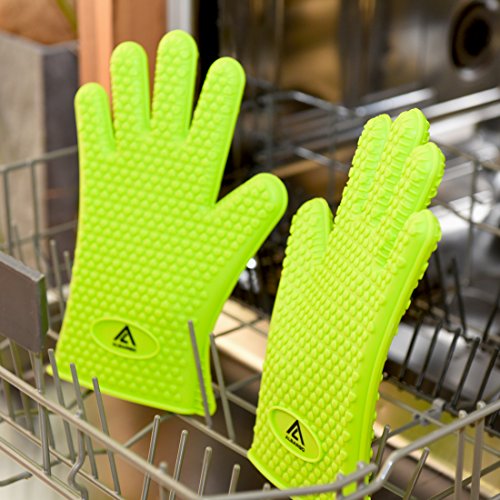ALBARGO – allround Kochhandschuhe | hitzebeständige Handschuhe Topflappen Topf-Untersetzer Gloves Grillhandschuhe Ofenhandschuhe Topfhandschuhe Hitzeschutzhandschuhe Backhandschuhe Fingerhandschuhe - 8