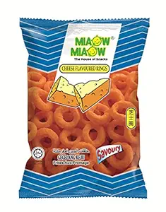 MIAOW MIAOW Cheese Flavoured Puffcorn Rings, 60g