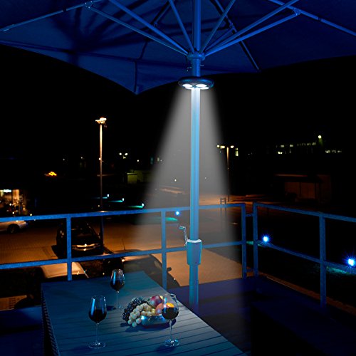 Lunartec Helle LED-Schirmleuchte LSL-120, IP44, Fernbedienung, dimmbar, 120 lm - 7