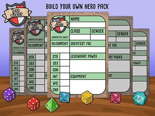 Personalise your own fantasy RPG character sheet greetings card! Pack of Six