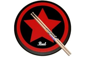 Pearl PDR-08SP - Pad de batería para ensayar (20,3 cm, incluye baquetas Keepdrum de tamaño 5A)