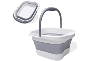 MOICAINY Fußbad Fussbad, zusammenklappbares tragbares Fußbad mit Griff, Fußbad mit Massagefunktion