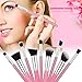 Abody 9Pcs Makeup Brush Kit Wood Professional Cosmetic Set Foundation Brush Powder Brush Eyeshadow Brushes Pink